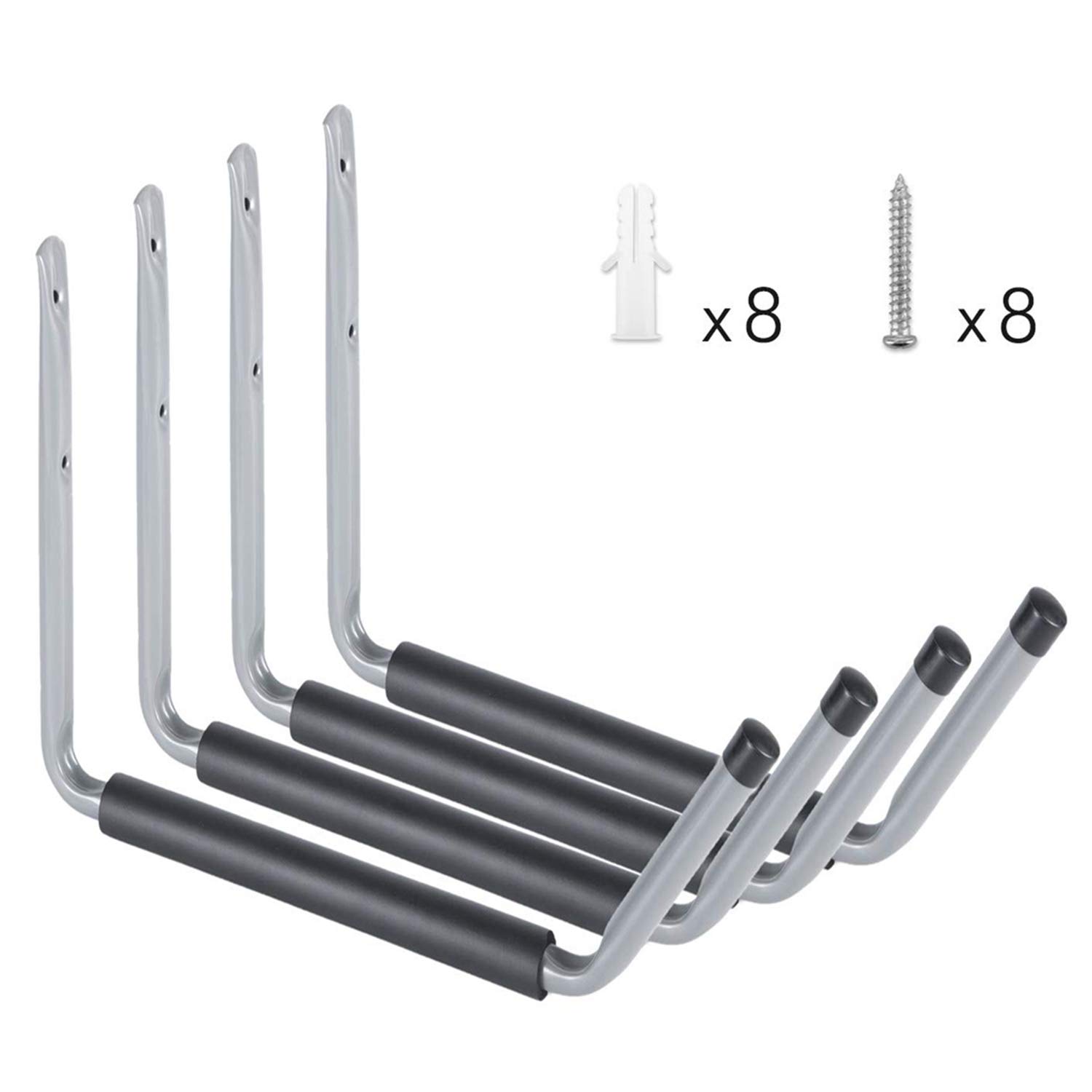 Garage Indoor Kayak Storage Hooks Heavy Duty, Wall Mounted Canoe