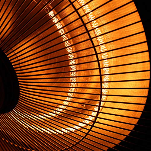 Star Patio Electric Patio Heater, Outdoor Ceiling Patio Heater, Black with Infrared Heating Element, Pendant Patio Heater Suitable as a Balcony Heater, Verandah Heater, BBQ Party Heater, ZHQ1538 - Thumbnail 2