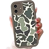 Zrutru Camo Phone Case for iPhone 16 6.1",Cool Leopard Print Cases Unique Cheetah Tortoise Design Pattern for Men Boys Teens,Soft TPU Brown Shockproof Lens Protection Cover for iPhone 16