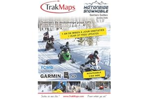 TrakMaps Snowmobile Quebec Map for Garmin Including routable Official FCMQ Trails of Quebec