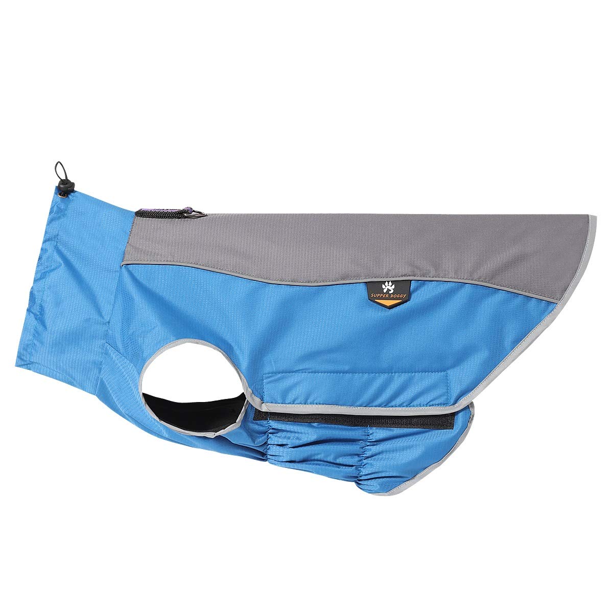 Homieco Autumn Winter Warm Dog Coat, Dog Raincoat with Reflective Safety Strips, Waterproof Jacket Light-Weight for Pet, Warm Cotton Velvet Clothing for Pet Dog, Dog Clothes Water Resistant