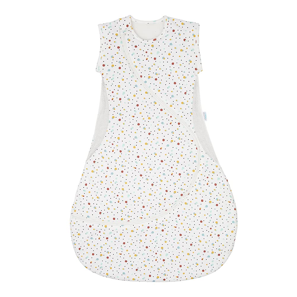 PurFlo Baby Sleeping Bag, Lightweight Summer 0.5 Tog Sleeping Bag, 3–9 Months, Breathable and Travel-Friendly Baby Sleep Sack, Newborns essentials, Scandi Spot