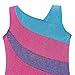 One-piece Rainbow Stripes Ballet Tutu Dancing Athletic Leotard for Little Girl (100(2-3Y), Hotpink)