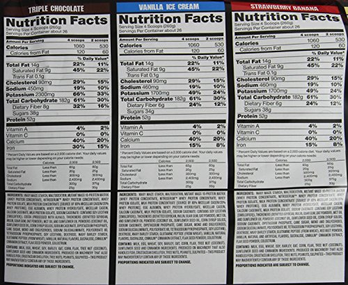 Mutant Mass, Whey Protein Weight Gainer and Muscle Builder, Triple Chocolate, 15 Pound