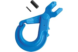 YELLOW LIFTING 3/8" Grade 100 Clevis Self Locking Hook WLL 8800 LBS BS 35200 LBS