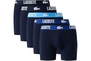 Lacoste Mens Cotton Stretch Lacoste Croc Boxer Briefs, 5-Pack (�鶹�� Exclusives) Underwear