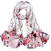 ANDANTINO 100% Mulberry Silk Long Scarf for Women Large Shawls for Headscarf and Neck- Oblong Hair Wraps with Gift Packed