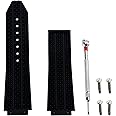 Mitekiic 21mm 25mm Rubber Watch Band Replacement Strap Waterproof with Tool for Hublot Big Bang