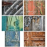 60 Postcards - Rustic Thank You - 6 Different Images