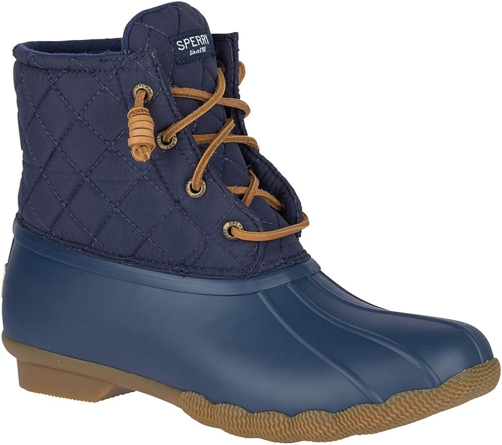 sperry duck boots navy blue
