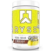 RYSE BCAA Focus Powder - Country Time Lemonade - BCAA Supplement with Electrolytes, Natural Caffeine & Cognizin Supports for Hydration, Recovery, Energy, and Focus for Men & Women - 30 Servings