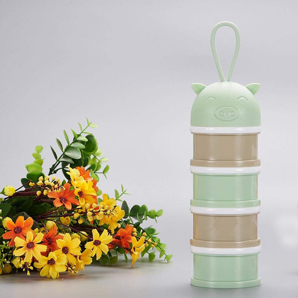 Boite De Rangement Independante A Plusieurs Boite De Lait En Poudre Portable 4 Couches Separable A Lunite Lait En Poudre Pour Bebe Distributeur Bebe Alimentation Voyage Conteneur Le Repas De Bebe Biberons