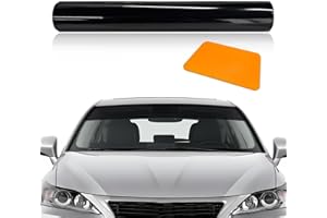 YTFRL Windshield Tint Strip, 51.18"×7.87" Car Window Sun Visor Tints Film With Scraper, Universal Front Windscreen Heat Control Tint Strip Styling Decoration for Car Truck SUV RV