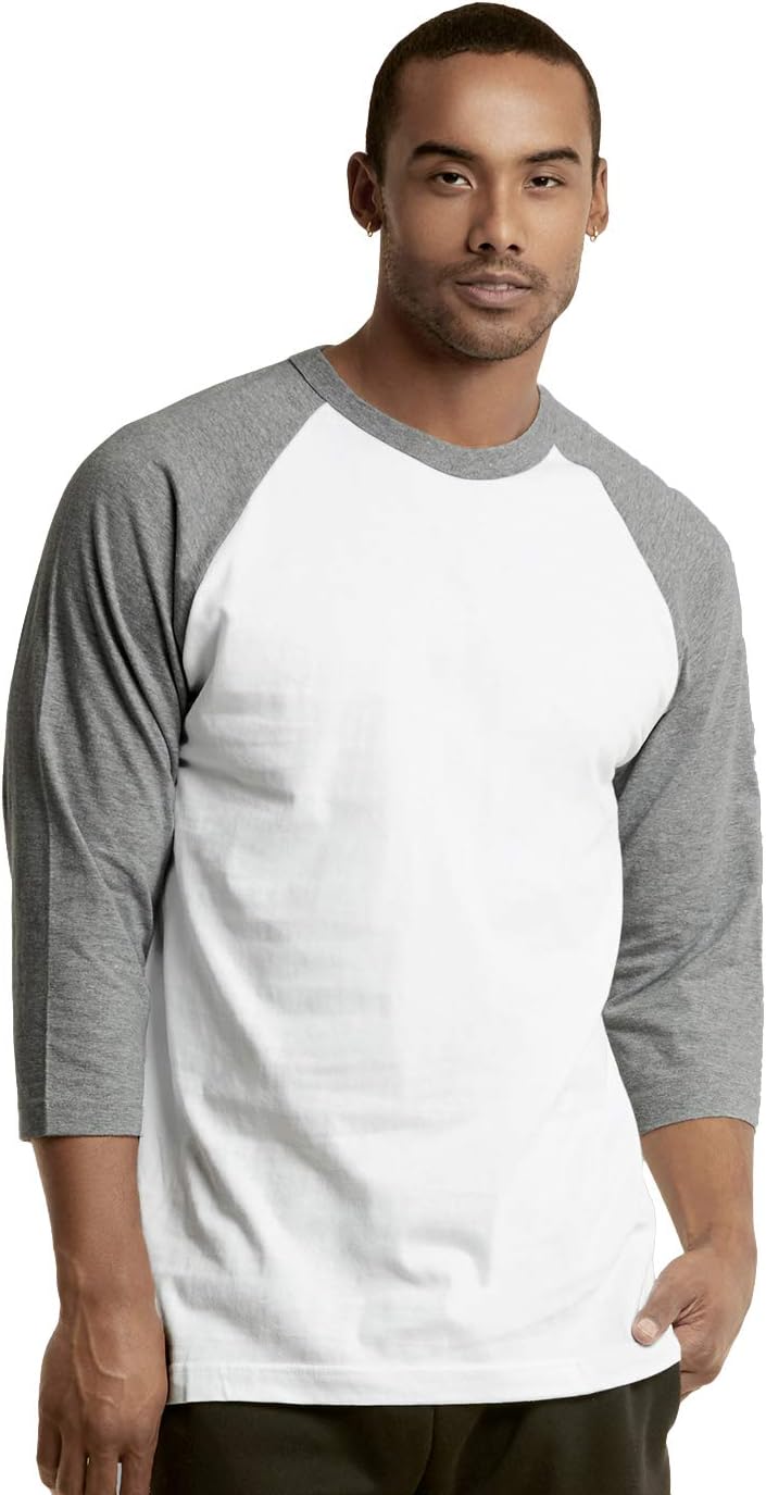 TOP PROMen's 3/4 Sleeve Casual Raglan Jersey Baseball Tee Shirt