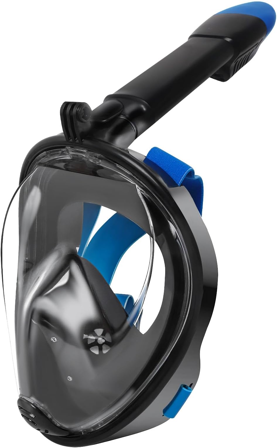 Jsdoin Snorkel Mask Full Face 180° View Anti-Fog Anti-Leak L/XL Black Blue