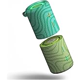 Stromberg - Mega Twin 2 in 1 Design - Portable Bluetooth Speaker, 20W Power, 11-Hour Playtime, AUX Compatible, RGB Lights, Green