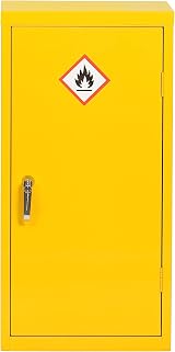 The Workplace Depot Hazardous Cabinet 910mm H Yellow COSHH Storage Unit view 2