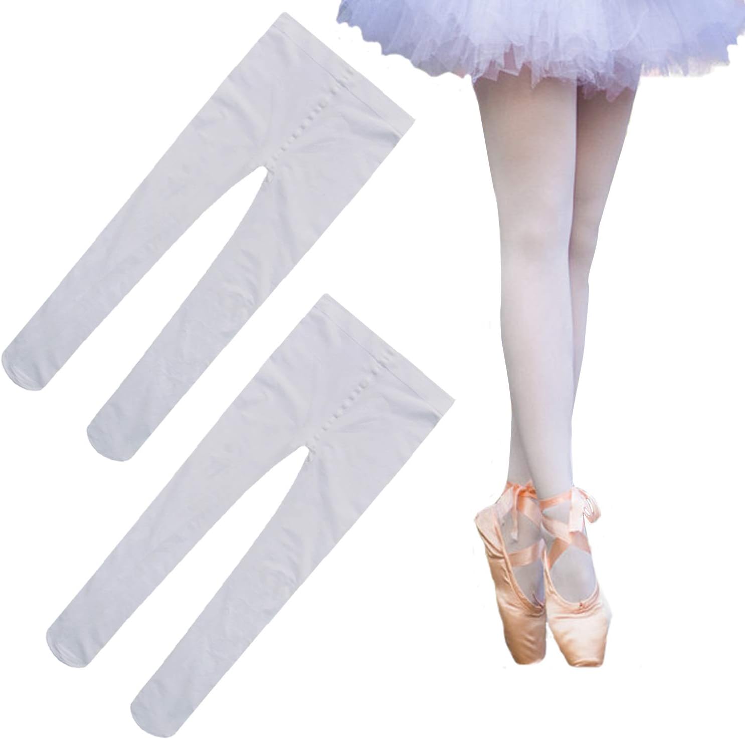 2 Pairs Girls Dance Tights Ballet Dance Tights Stockings Pantyhose
