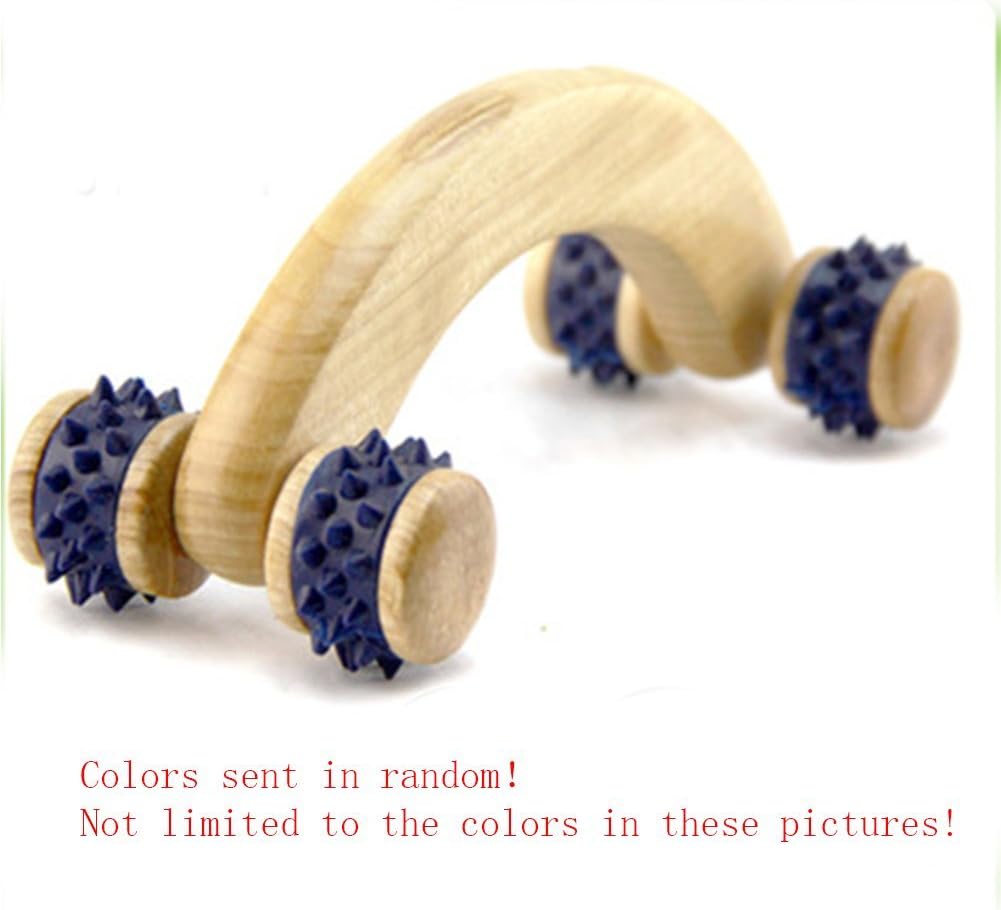 Wooden Massage Roller,Curved Wooden Roller for Body Neck,Shoulder,Muscle Relaxation Massage Tool,Healthcare Accessories(Send in Random)