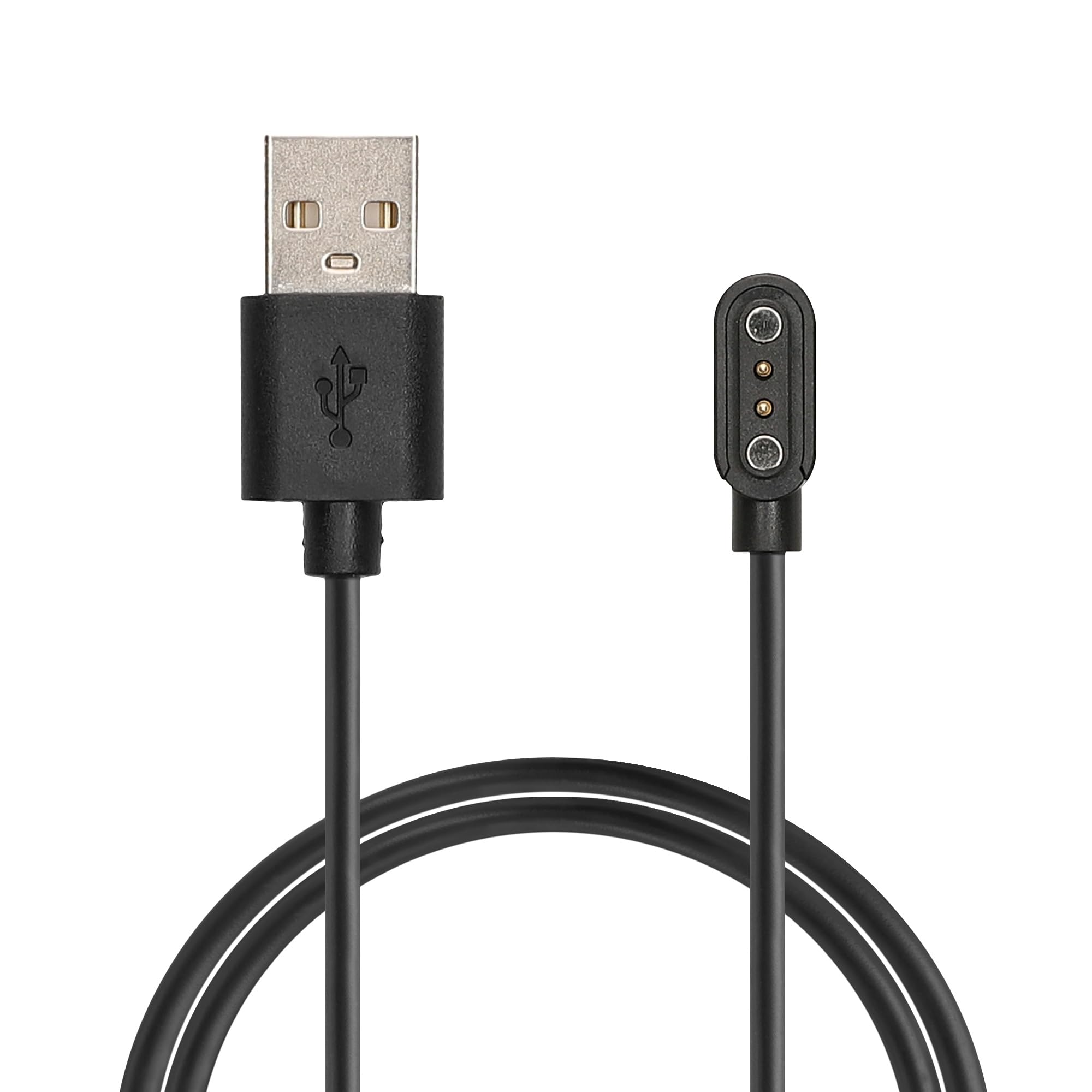 kwmobile USB Cable Charger Compatible with CMF by Nothing Watch Pro (D395) Cable - Charging Cord for Smart Watch - Black