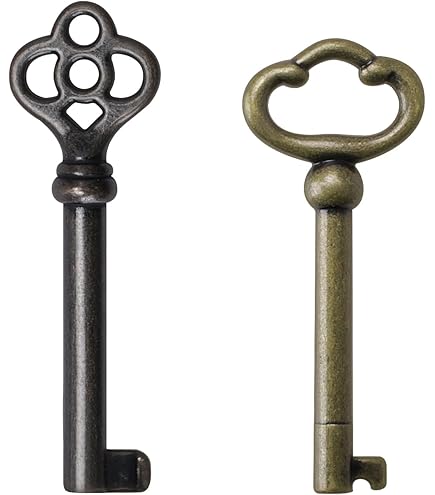 Vintage Style Open Barrel Skeleton Key Hole Head Furniture - Foto 8