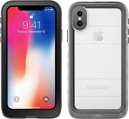Amazon Com Iphone 8 Plus Case Pelican Marine Waterproof Case Fits Iphone 8 Plus And 7 Plus Clear Black
