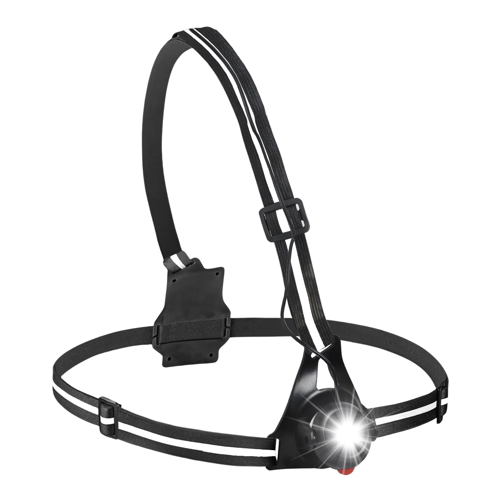 Oupdate Running Lights for Runners 180° Adjustable LED Runners Torch 500 Lumens Run Chest Lamp IPX5 Waterproof Reflective Body Vest Light USB-C Rechargeable for Jogging Hiking Dog Walking