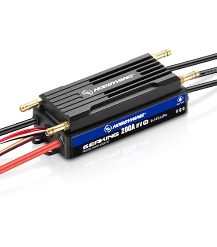 Amazon.com: HOBBYWING SEAKING 300A HV V4 ESC (5-14S) : Toys & Games