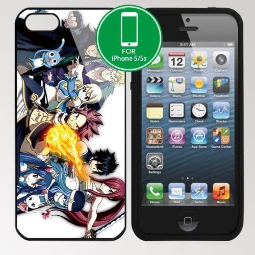 Fairy Tail Manga Anime Comic Apple iPhone 5 5S TPU cover case (#1 Black)