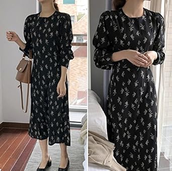 Amazon ロングワンピース バックコンシャス 韓国ファッション