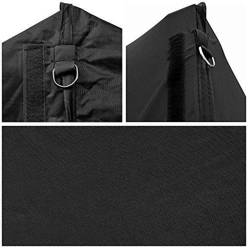 Instahibit 10x10ft Pop Up Top Replacement Instant Canopy Patio Pavilion Gazebo Sunshade Tent Oxford Cover Outdoor Black