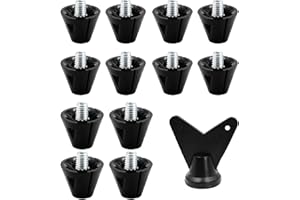 weigongr Plastic Studs for Soccer Cleats, Set of 12 Pieces Football Cleats Spikes for Men's Football Shoes 4 Pieces 16 MM and 8 Pieces 13 MM Studs for Football Boots with Wrench Tool