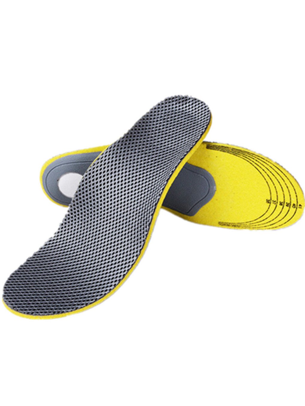 Boowhol Bamboo Charcoal Insole- Proven to Help Reduce Heel Pain, Plantar Fasciitis, Knee/Back Pain & Achilles Tendonitis - for Men & Women (Gray (cuttable), 41-46)