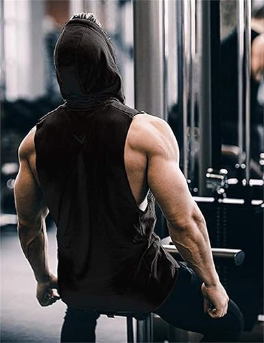 Body Builder Wearing Sweatshirt To Gym Tank Top Bodybuilder