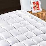TEXARTIST Full Mattress Pad Cover Cooling Mattress Topper 400 TC Cotton Pillow Top Mattress Cover Quilted Fitted Mattress Pro