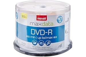 MAXELL DVD-R 4.7 RECORDABLE (Spindle Case) - Spindle 50 Blank DVD-R Disc, (638011)