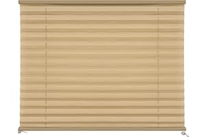 funomo RV Window Blinds Camper Shades - 32" W x 24" L RV Pleated Shades for Windows, Privacy, and UV Protection Shade for Travel Trailers, Cappuccino