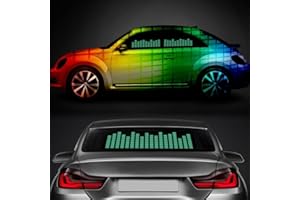 DIYAH Auto Sound Music Beat Activated Car Stickers Equalizer Glow LED Light Audio Voice Rhythm Lamp 45cm X 11cm / 18in X 4.5in (Green)