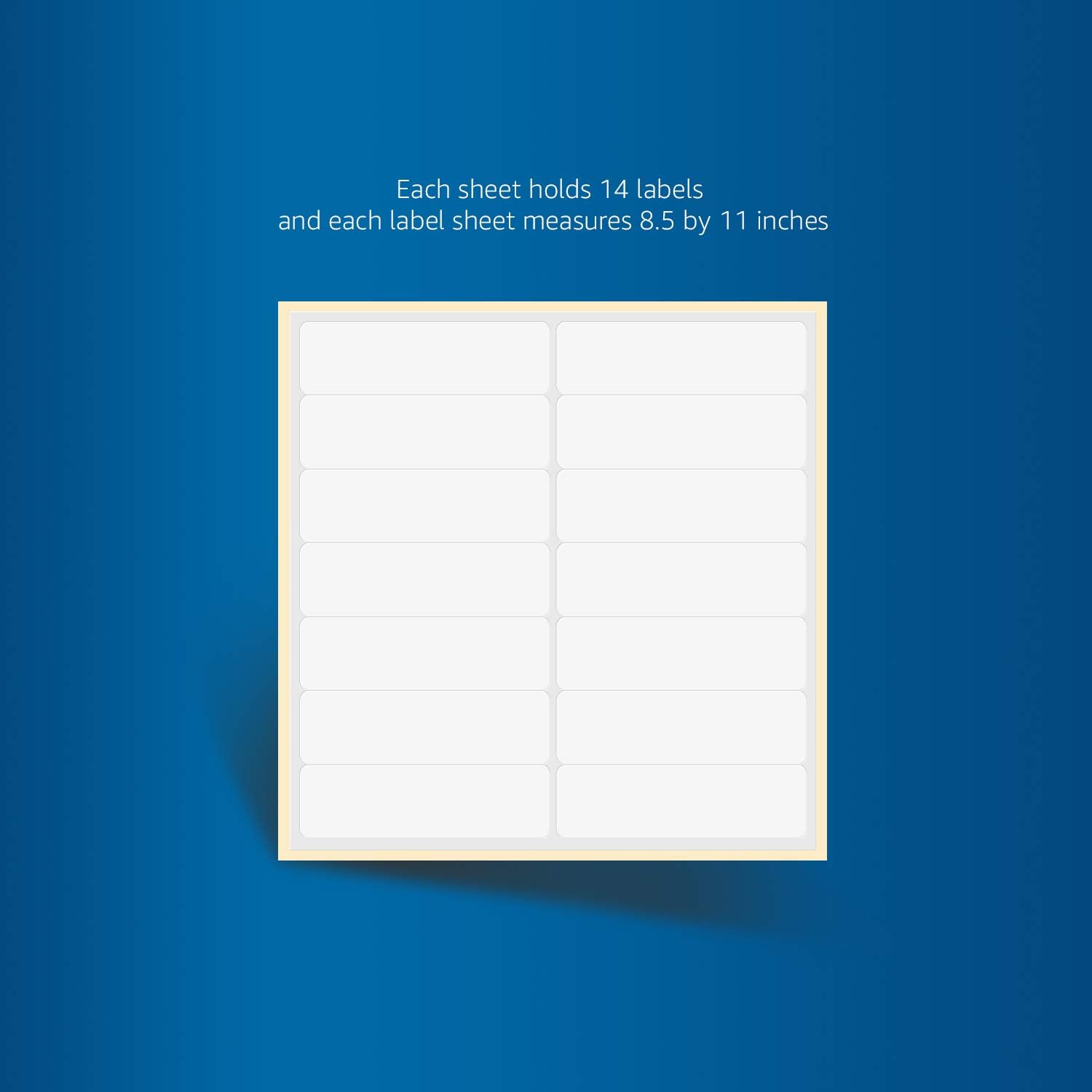  Basics Address Labels for Laser Printers, 1-1/3" x 4", Permanent Adhesive, White, 350-Pack : Office Products