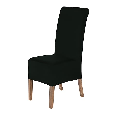 SCHEFFLER-Home Lena Stuhlhussen 2 Stück, Stretch-Hussen Stuhl-Bezug bi-elastische Schutz-Husse, Abdeckung mit Gummiband, Sitz