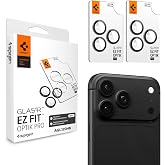 Spigen Camera Lens Protector for iPhone 18 Pro Max, 18 Pro - Black [2 Pack] | GlasTR EZ Fit Optik Pro, 9H+ Tempered glass, Scratch resistant, Auto-align tray, Original photo quality, Case-friendly, 2Pack