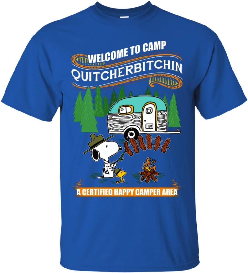 Welcome to Camp Quitcherbitchin A Certified Happy Camper Area T-Shirt
