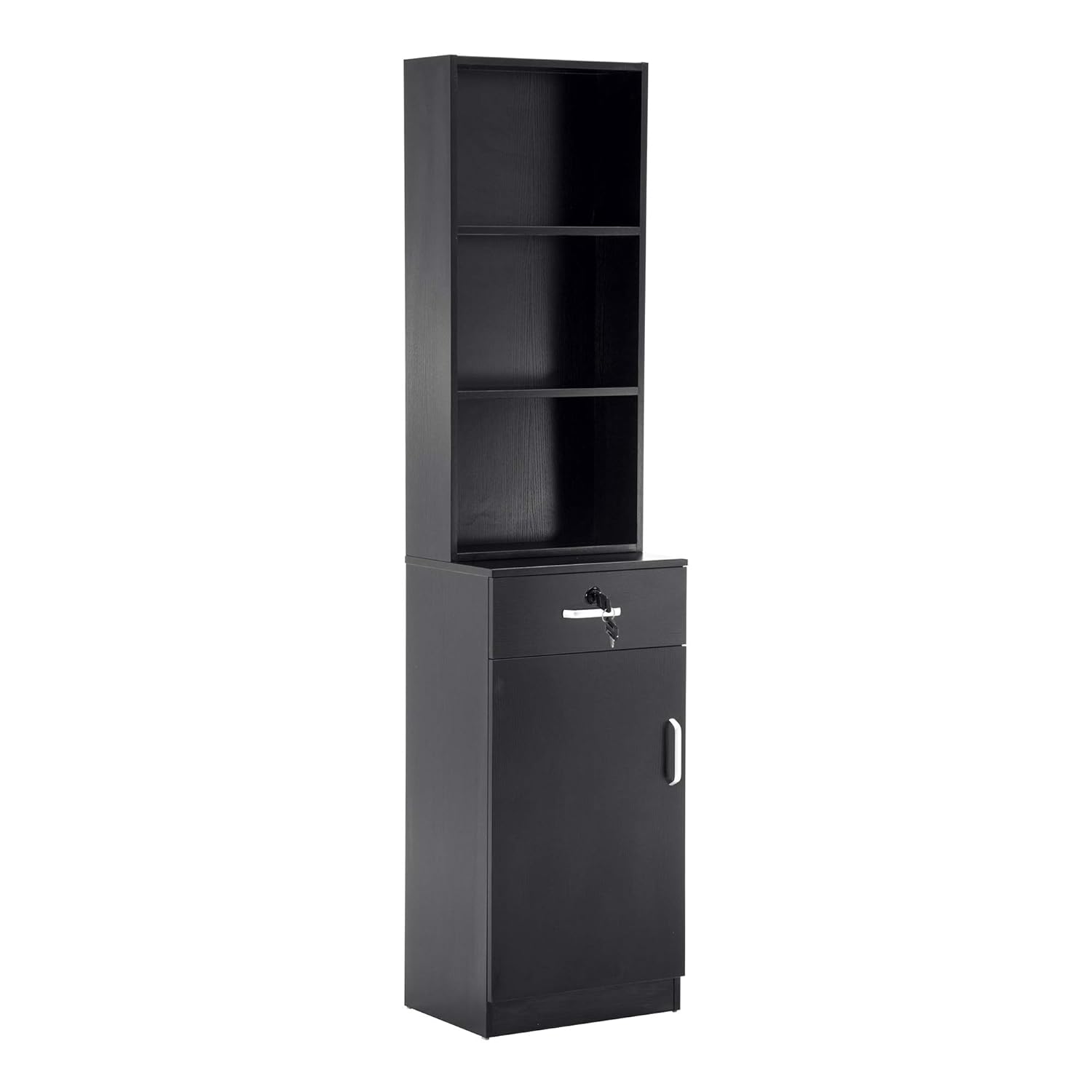 BarberPub Locking Wall Mount Barber Station Hair Styling Drawer Storage Beauty Salon Spa Equipment 3056-1: Beauty
