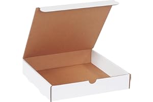 Aviditi Small Pizza Boxes 10 Inch - 10" L x 10" W x 2" H, White (50-Pack) Extra Strong Quick Assembly Cardboard Boxes for Pizza, Pizza Party Supplies, Heavy Duty Food Storage Takeout Container