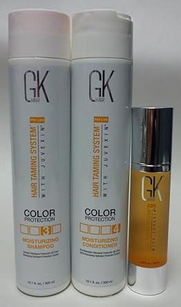 Global Keratin GK Color Protection Moisturizing Shampoo 10.1 Oz. Conditioner 10.1 Oz. And Anti-frizz Smoothing Serum 1.69 Oz.