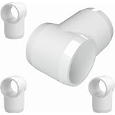 FORMUFIT F114STE-WH-4 Slip Tee PVC Fitting, Furniture Grade, 1-1/4" Size, White (Pack of 4)