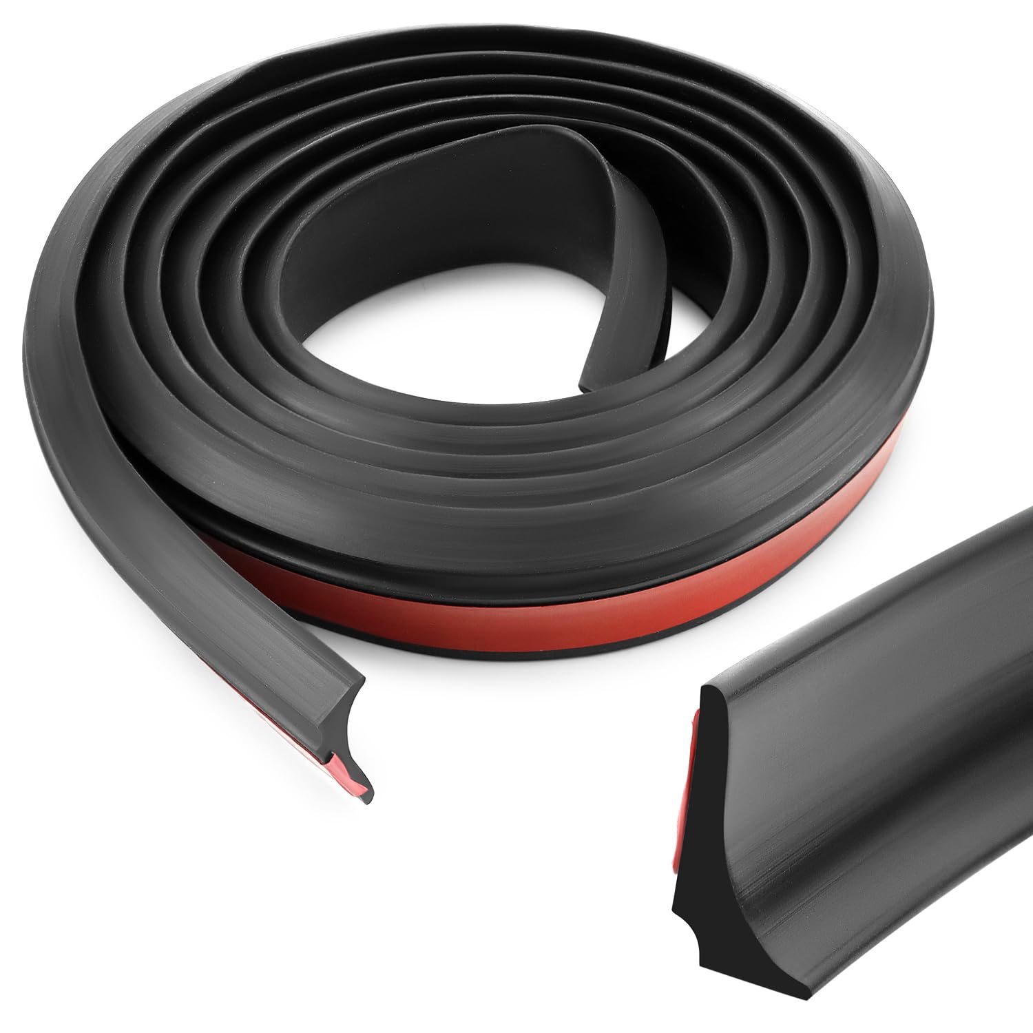 QWORK® 2M Shower Seal Strip, Silicone Edging Sealing Strip for Bathroom, Kitchen and Wet Room Floors