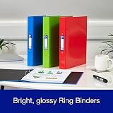 Oxford A4 Ring Binders 3 Pack Glossy Red Green Blue 40 mm Spine view 7