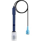 Apera Instruments 203DJ-C in-line Double Ceramic Junction Long-Life pH Electrode pH Sensor pH Probe for General Water Solutions' Continuous Monitoring or Lab Measurement with BNC Connector