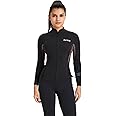 ZCCO Wetsuits Top Jacket 1.5mm Neoprene Suits Women Men Wetsuit Jacket Long Sleeve Dive Scuba Wet Suit Shirt Front Zip Wetsuits Shirts Vest for Spearfishing,Snorkeling,Surfing